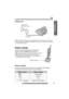 Page 11Charger unit
≥USE ONLY WITH Panasonic AC ADAPTOR KX-TCA1 (Order No. KX-TCA1-G).
≥The AC adaptor must remain connected at all times. (It is normal for the adaptor
to feel warm during use.)
Battery Charge
Place the cordless handset on the charger and
charge for about 15 hoursbefore initial use.
≥Make sure the cordless handset faces forward as shown.
≥The CHARGE indicator lights and a beep sounds.
≥Charge time may be longer than 15 hours depending 
on circumstance noise condition.
Battery strength
You can...