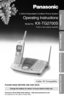 Page 1Preparation
Basic Operation
Advanced Operation
Useful Information
2.4GHz Expandable Cordless Phone System
Operating Instructions
Model No.KX-TG2700S
Pulse-or-tone dialing capability
PLEASE READ BEFORE USE AND SAVE.
Panasonic World Wide Web address:  http://www.panasonic.com
for customers in the USA or Puerto Rico
Charge the battery for about 15 hours before initial use.
Caller ID Compatible 