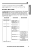 Page 1515
Preparation
For assistance, please call: 1-800-211-PANA(7262)
•You can exit the programming mode any time by pressing (OFF).
•If you do not press any buttons for 60 seconds, the handset will exit the
programming mode.
•If the unit detects a problem, an error message will be displayed (p. 69).
Function Menu Table
You can use the following functions to customize your unit. After pressing
(CONF/FUNCTION), the main menu is displayed. Most items in the main
menu have a sub-menu I. The sub-menu Iis shown...