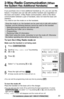 Page 5353
Advanced Operation
For assistance, please call: 1-800-211-PANA(7262)
To turn the 2-Way Radio mode on
Make sure the handset is not being used.
1
Press (CONF/FUNCTION).
2
Scroll to “2Way radio mode” by pressing
Öor Ñ.
3
Press á.
4
Select “On” by pressing Öor Ñ.
5
Press the right soft key ( ).
•A beep sounds and the mode will turn on.
•You can exit the programming mode any time by pressing (OFF)
.
To turn the mode off:
Place the handset on the base unit or the charger.
•You can also turn the mode off by...