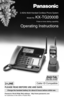 Page 1Caller ID Compatible
2.4GHz Multi-Handset Cordless Phone System
Model No. KX-TG2000B
Pulse-or-tone dialing capability
Operating Instructions
PLEASE READ BEFORE USE AND SAVE.
Charge the handset battery for about 8 hours before initial use.
2-LINE
Panasonic World Wide Web address:  http://www.panasonic.com
for customers in the USA or Puerto Rico  