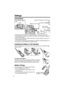 Page 8 
8 
Settings 
Connections 
• USE ONLY WITH Panasonic AC ADAPTOR PQLV19 (Order No. PQLV19Z).
• The AC adaptor must remain connected at all times. (It is normal for the adaptor to 
feel warm during use.)
• If your unit is connected to a PBX which does not support Caller ID, you cannot 
access Caller ID services.
• The unit will not work during a power failure. To connect a standard telephone on 
the same line, use the Panasonic T-adaptor KX-J66. 
Installing the Battery in the Handset 
Insert the battery (...