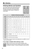 Page 36#&’() ,–./1
abcABC2
de f DEF3
gh iGHI 4
jklJKL5
mn oMNO6
pq r sPQRS7
tuvTUV8
wxyzWXYZ9
0
Blank
To move the cursor to the left
To move the cursor to the right
36
(1)
(2)
(3)
(4)
(5)
(6)
(7)
(8)
(9)
(0)
Ü
á
1234567891011
Number of times key is pressed
Entering Names and Symbols
The handset dialing buttons ((0)to (9)), Üand
ácan be used to enter letters and symbols. 
The letters are printed on the dialing buttons.
Pressing each button selects a character as
shown below.
Keys
•To enter another character...