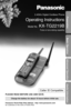 Page 1Preparation
Basic Operation
Advanced Operation
Useful Information
2.4GHz Digital Cordless Phone
Operating Instructions
Model No.KX-TG2219B
Pulse-or-tone dialing capability
Charge the battery for about 15 hours before initial use.
Caller ID Compatible
PLEASE READ BEFORE USE AND SAVE.
Panasonic World Wide Web address:  http://www.panasonic.com
for customers in the USA or Puerto Rico 