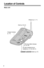 Page 6Location of Controls
6Base unit
HOLD
HOLDIN
 U N US
E
  SE C
H
A
R
G
E
  CHARGE 
VM
VM
HANDSET
HANDSET
LOCATOR
TOR
KX-
TG22
2219
19
IN USE/CHARGE/HOLD 
Indicator (p. 12, 24, 26, 47)VM (Voice Mail) Indicator 
(p. 43, 45)
(HANDSETÒLOCATOR) Button (p. 47) Antenna (p. 3, 11)
Charge Contacts 
(p. 13)
Hook (p. 50, 51) 