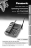 Page 1Preparation
Basic Operation
Advanced Operation
Useful Information
2.4GHz Digital Cordless Phone
Operating Instructions
Model No.KX-TG2239B
Pulse-or-tone dialing capability
Charge the battery for about 15 hours before initial use.
Caller ID Compatible
PLEASE READ BEFORE USE AND SAVE.
Panasonic World Wide Web address:  http://www.panasonic.com
for customers in the USA or Puerto Rico 