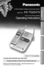 Page 1Preparation
Cordless Telephone
Answering System
Useful Information
2.4GHz Digital Cordless Answering System
Model No.
KX-TG2247S
Pulse-or-tone dialing capability
Operating Instructions
PLEASE READ BEFORE USE AND SAVE.
Panasonic World Wide Web address:  http://www.panasonic.com
for customers in the USA or Puerto Rico
Charge the battery for about 15 hours before initial use.
Caller ID Compatible 