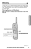 Page 4343
Cordless Telephone
For assistance, please call: 1-800-211-PANA(7262)
You can store up to 50 names and phone numbers in the directory using
the handset. All directory items are sorted by the ﬁrst word in alphabetical
order. Using the directory, you can make a call by selecting a name on
the handset display. 
Storing Names and Numbers
Make sure the unit is not being used and the handset is lifted off the
base unit.
(HOLD/INTERCOM/CLEAR)
(OFF)
(FUNCTION/2WAYÒREC)
    ,      ,      , 
The dialing buttons...