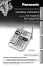 Page 1Preparation
Cordless Telephone
Answering System
Useful Information
PLEASE READ BEFORE USE AND SAVE.
Panasonic World Wide Web address:  http://www.panasonic.com
for customers in the USA or Puerto Rico
Charge the battery for about 15 hours before initial use.
Caller ID Compatible
KX-TG2257S
2.4GHz Digital Cordless Answering System
Operating Instructions
Model No.KX-TG2257S
KX-TG2257PW
Pulse-or-tone dialing capability 