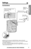 Page 1313
Preparation
For assistance, please call: 1-800-211-PANA(7262)
Settings
Connections
•USE ONLY WITH Panasonic AC ADAPTOR PQLV1 (Order No. PQLV1Z).
•The AC adaptor must remain connected at all times. (It is normal for the adaptor
to feel warm during use.)
•To connect a standard telephone on the same line, see page 78.
•If your unit is connected to a PBX which does not support Caller ID services, you
cannot access those services.
Single-Line
Telephone Jack
(RJ11C)
Telephone Line Cord
AC Adaptor
Raise the...