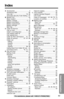 Page 9393
Useful Information
For assistance, please call: 1-800-211-PANA(7262)
Index
AAccessories ................................... 2
Answering calls ........................... 36
Auto talk ................................ 19, 36
Automatic Security Code Setting.57BBacklit LCD ................................. 33
Base location................................. 3
Battery, Charge ....................... 3, 14
Battery information ...................... 15
Battery replacement .................... 77
Battery...