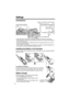 Page 8 
8 
Settings 
Connections 
•USE ONLY WITH Panasonic AC ADAPTOR PQLV19 (Order No. PQLV19Z).
•The AC adaptor must remain connected at all times. (It is normal for the adaptor to 
feel warm during use.)
•If your unit is connected to a PBX which does not support Caller ID, you cannot 
access Caller ID services. 
•The unit will not work during a power failure. To connect a standard telephone on 
the same line, use the Panasonic T-adaptor KX-J66. 
Installing the Battery in the Handset 
Insert the battery ( ),...
