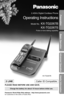 Page 1Preparation
Basic Operation
Advanced Operation
Useful Information
2.4GHz Digital Cordless Phone
Operating Instructions
Model No.KX-TG2267B
KX-TG2267S
Pulse-or-tone dialing capability
Charge the battery for about 15 hours before initial use.
Caller ID Compatible
PLEASE READ BEFORE USE AND SAVE.
Panasonic World Wide Web address:  http://www.panasonic.com
for customers in the USA or Puerto Rico
2 LINE
KX-TG2267B 