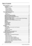 Page 22Document Version 2007-06  
Table of Contents
Before Initial Use.............................................................................................. 4
Accessories (included) ....................................................................................... 4
Installation............................................................................................................ 5
Battery...