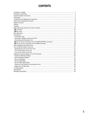 Page 55
CONTENTS
Limitation of Liability  ................................................................................................................................... 3
Disclaimer of Warranty  ............................................................................................................................... 3
Important Safety Instructions ...................................................................................................................... 4
Precautions...