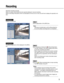 Page 9
9
Recording
Start/stop recording manually.
Refer to a system administrator for the required settings for manual rec\
ording.
Refer to the Setup Instructions (PDF) for descriptions of how to turn \
on the unit and how to display the operation win-
dow.
Screenshot 1
Display the [HDD] tab.
Step 1
Click the [ D] button of the [REC] box.
Note:
Hold down the [ D] button until the [Recording] but-
ton and the [Stop recording] button are displayed.
Screenshot 2
The [Recording] button will be displayed in the...