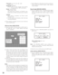 Page 3838
2. While NetBackup (data backup function) is being per-
formed using the provided software, VMD response
may be delayed.
Record length (RECORD LENGTH)
(1) Press the [MENU] button. WJ-RT208 SETUP MENU
appears. Move the cursor to REC & EVENT SETUP
and press the [SET] button. (Refer to steps (1) and (2)
in 3.1.3.)
(2) Move the cursor to RECORD LENGTH and press the
[SET] button.
Setup enabled range:005 - 240
Default: 15
Note:If the RECORD LENGTH setup conditions are
changed in the middle of recording,...