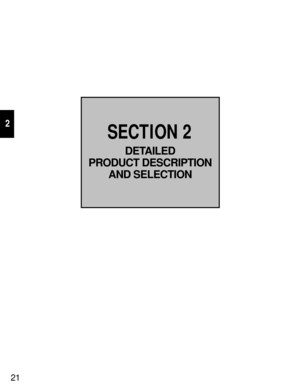 Page 1921
2
SECTION 2
DETAILED
PRODUCT DESCRIPTION
AND SELECTION 