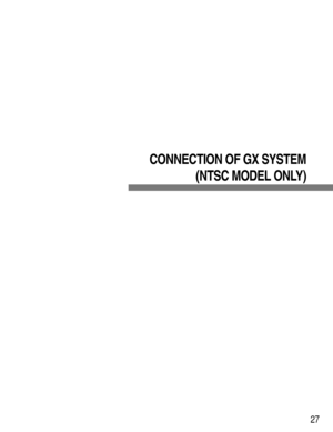 Page 2727
CONNECTION OF GX SYSTEM
(NTSC MODELONLY) 