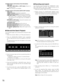 Page 7070
Available buttons and functions (Text information)

CAM (SET), MON (ESC), or EXIT button:Returns to
the upper menu.
Note:Text editing is not available.
Available buttons and functions (DATA COPY window)

JogDial clockwise:Increments a parameter.
JogDial counterclockwise:Decrements a parameter.
CAM (SET) button:Executes the selection and starts
data copy. (If OK is selected) / Cancels the selec-
tion and returns to the upper menu. (If CANCEL is
selected)
MON (ESC) or EXIT button:Cancels the selection...