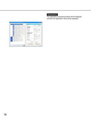 Page 1818
Screenshot 2
The registration processing window will be displayed,
and then the registration result will be displayed.  