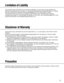 Page 33
Limitation of Liability
Precaution
THIS PUBLICATION IS PROVIDED AS IS WITHOUT WARRANTY OF ANY KIND, EITHER EXPRESS OR
IMPLIED, INCLUDING BUT NOT LIMITED TO, THE IMPLIED WARRANTIES OF MERCHANTABILITY, FITNESS
FOR ANY PARTICULAR PURPOSE, OR NON-INFRINGEMENT OF THE THIRD PARTY’S RIGHT.
THIS PUBLICATION COULD INCLUDE TECHNICAL INACCURACIES OR TYPOGRAPHICAL ERRORS.
CHANGES ARE ADDED TO THE INFORMATION HEREIN, AT ANY TIME, FOR THE IMPROVEMENTS OF THIS
PUBLICATION AND/OR THE CORRESPONDING PRODUCT (S)....