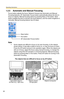 Page 26Operating Instructions
26
1.2.5 Automatic and Manual Focusing
Focus button adjusts the focus. Network Camera has Automatic and Manual 
Focusing features. AF (Automatic Focus) button automatically allows the lens to 
focus on objects. Manual focusing starts by pressing Near or Far button. Near 
button enables the lens to shorten the focal distance, and Far button lengthens it, 
manually. Manual focusing feature has 40 steps.
Note
 Some objects are difficult to focus on by auto focusing. In the objects...