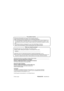 Page 104Panasonic Consumer Electronics Company, 
Division of Matsushita Electric Corporation of America
Printed in JapanPSQX3227ZB    KK0604RM1064
2004 Panasonic Communications Co., Ltd. All Rights Reserved.
Panasonic Sales Company, 
Division of Matsushita Electric of Puerto Rico, Inc.
Carefully pack your unit, preferably in the original carton.
Attach a letter, detailing the symptom, to the outside of the carton.
Symptom
Operating Instructions are subject to change without notice.
Send the unit to an authorized...
