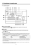 Page 8
8

1. Functions in each area
1-1. Control panel









 Power indicator [POWER]
This lights when the power switch (2) is set to ON while power is supplied to the DC power socket.
It goes off when the power switch (2) is set to OFF.
2  Power switch
When this switch is set to “ I ” while power is supplied to the DC power socket, the unit’s power is turned 
on, and the power indicator () lights. When it is set to “O”, the unit’s power is turned off, and the power 
indicator (
)...