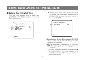 Page 54-54-
SETTING AND CHANGING THE OPTIONAL CARDS
