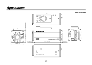 Page 57-57-
Appearance
3-5/16 (84)6-11/16 (170) 15/32 (12)
25/64 (10)
3-1/32 (77)23/32 (18)
Unit: inch (mm) 