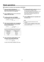 Page 3434
Basic operations
wqProcedure for camera menu operation (AW‑RP655)
1	Press one of the [\>1] to [5] buttons of 
[CONTROL/PREVIEW MONITOR OUT SEL] to 
select the unit whi\>ch is to be operate\>d.
2	Press the [MENU] b\>utton to set the L\>CD panel 
display to the menu mode.
3	Turn the jog dial (ma\>in) until CAMERA 
SETTING appears, and press the [OK\>] button.
CAMERA SETTING
            OK Key\
4	When the scene sele\>ction menu has appeared 
on the LCD panel, select the scene t\>o be set, 
and press the...