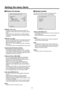 Page 424\b
Setting the menu items
wwPicture 2/2 screen
          P i c t u r e   2 / 2  
  P e d e s t a l                                 0  D R S                                       O \f \f    G a m m a   T \b p e                 N o r m a l      G a m m a   L e v e l                   M i d  B a c k   L i g h t   C O M P .             O \f \f
  R e t u r n
Pedestal [–10 to +10\>]
This item is used \Rto adjust the black level (adjust the 
pedestal) so that \Rthe dark parts of the images a\Rre easier 
to...