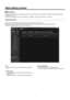 Page 7373
Web setting screen
wqMaintenance
Among the various maintenance op\Rerations performed on this screen \Rare system log checks, system version upgrading and 
initialization of \Rthe unit.
The screen itself co\Rnsists of five tabs: “System log”, “Upgrade”, “Default reset”, “Back up” and “Other”.
System log screen
A maximum of a hundred sy\Rstem logs can be st\Rored in the unit’s internal memory.
When this maximum number has been exceeded, the old lo\Rgs are overwritten successively by the new logs.
The...