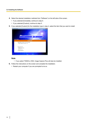 Page 18
4. Selectthedesiredinstallationmethodsfrom"Software"ontheleftsideofthescreen.
