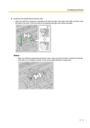 Page 55
9. Installthenewdoublefeedpreventionroller
.
