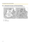 Page 466.2.1CleaningtheConveyorandScanningGlasses
1. Withasoftanddrycloth,wipeof
fanydirtontheconveyor( )andscanningglasses( ).
Conveyor
ScanningGlasses
6.2.1CleaningtheConveyorandScanningGlasses
46  1 2    