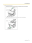 Page 233.Remove the jammed document.
• If the document is jammed in the feed tray area, pull it backwards as shown in the illustration.
•If the document is jammed in the exit area, pull it forward as shown in the illustration.
Operating Manual23Care and Maintenance   