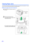Page 2020
Clearing Paper Jams
Torn documents, thin documents or documents that are creased on the top edge may cause paper jams. If a paper
jam occurs, remove the jammed sheet according to the following procedure.
∫Removing paper jams from the feed part
1Push the ADF door release to open the
ADF door.
2Remove the jammed document.
≥If the jammed document remains at the
feed tray side, pull it up.
≥If the jammed document appears at the
exit tray side, remove it from the exit side. 