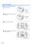 Page 30Replacing Consumables
30
∫Replacing the retard roller module
1Turn the power off.
2Push the ADF door release to open the
ADF door.
3Remove the retard roller cover.
4Remove the retard roller module in the
direction of the arrow.
Retard roller cover
Retard roller module 