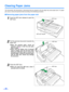 Page 3030
Clearing Paper Jams
Torn documents, thin documents or documents that are creased on the top edge may cause paper jams. If a paper
jam occurs, remove the jammed sheet according to the following procedure.
∫Removing paper jams from the paper slot
1Push the ADF door release to open the
ADF door.
2Pull the jammed document towards the
paper slot.
≥When the jammed paper cannot be
removed, remove it from the exit path.
Refer to page  31.
≥ When only the bottom end of jammed
paper is visible, open the exit...