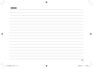 Page 53 53
ES-LT5N_3N_US.indb   532015/04/17   17:38:44
MEMO  