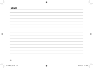 Page 5454
ES-LT5N_3N_US.indb   542015/04/17   17:38:44
MEMO  