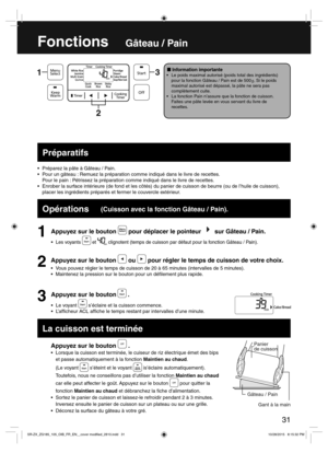 Page 3131
FonctionsGâteau / Pain
  