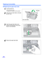 Page 34Replacing Consumables
34
„Replacing the paper feed roller
1Turn the power off.
•Push the power switch.
•Unplug the AC adaptor from the scanner.
2Press the door open button, and open 
the ADF door.
3Open the paper feed roller cover 
(Green) in the direction of the arrow 
shown in the illustration.
4Remove the paper feed roller.
Door open buttonADF door 