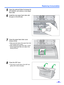 Page 35Replacing Consumables
35
5Open the optional Roller Exchange Kit 
(KV-SS030), and retrieve a new paper 
feed roller.
6Install the new paper feed roller with 
the gear on the left side.
7Close the paper feed roller cover 
(Green) firmly. 
•Make sure both sides of the paper feed roller 
cover (Green) lock in place.
•After installing the paper feed roller, confirm 
that the paper feed roller can rotate in the 
feeding direction.
8Close the ADF door.
•Push down on both sides of the ADF door 
gently until it...