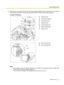Page 613.Remove dirt on the sensors ( A, B , C , D , G ) and reflectors ( J) with the included blower, then wipe the
scanning glass ( E, I ) and reference plates ( F, H ) with the roller cleaning paper (page 51).
Location of SensorsAWaiting sensorBDouble feed detectorCSlip detect sensorDStarting sensorEScanning glass (F)FReference plate (B)GPaper sensorHReference plate (F)IScanning glass (B)
Notice •After cleaning, make sure that the 
 mark on the outside of the reference plate and the  mark
on the reference...