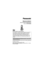 Page 1Gracias por adquirir un producto Panasonic.
Lea este manual de instalación antes de usar la unidad y guárdelo para 
consultarlo en el futuro.
Visite nuestro sitio web para obtener ayuda:
http://www.panasonic.com/help para clientes de EE. UU. o Puerto 
Rico (sólo en inglés). Esta unidad es un auricular adici
onal compatible con la siguiente 
serie de teléfono inalámbric o digital Panasonic: KX-TG1061
Debe registrar este auricular en su unidad base antes de poder 
usarlo. Este manual de instalac ión sólo...