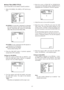 Page 37-37-
●Area Title (AREA TITLE)
Up to 8 area titles can be added in specific positions.
1. Select ON (NESW), ON (USER) or OFF with the joy-
stick.
ON (NESW):An area title is displayed for indicating
the camera direction: North (N), North-East (NE),
East (E), South-East (SE), South (S), South-West
(SW), West (W) and North-West (NW).
ON (USER):A user customized area title appears in
a maximum of 16 characters.
OFF:Area title does not appear.
Factory default setting: OFF
2. Press the CAM (SET) button. A...