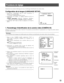 Page 5959
Procédures de réglage
Sélectionner tout dabord laffichage de menu et laffichage didentification de caméra vidéo. 
Configuration de la langue (LANGUAGE SETUP)
1. Sélectionner LANGUAGE dans le menu douverture et
appuyer sur le bouton [SET].
→Le menu LANGUAGE SETUP souvre.
2. Sélectionnez une langue. Le réglage implicite est fait sur
ENGLISH.
Langues disponibles:ENGLISH, FRANÇAIS, ESPAÑOL,
DEUTSCH, ITALIANO, êìëëäàâ, CHINESE, JAPANESE
3. Sélectionner SET dans le menu et appuyer sur le bouton
[SET].
1....